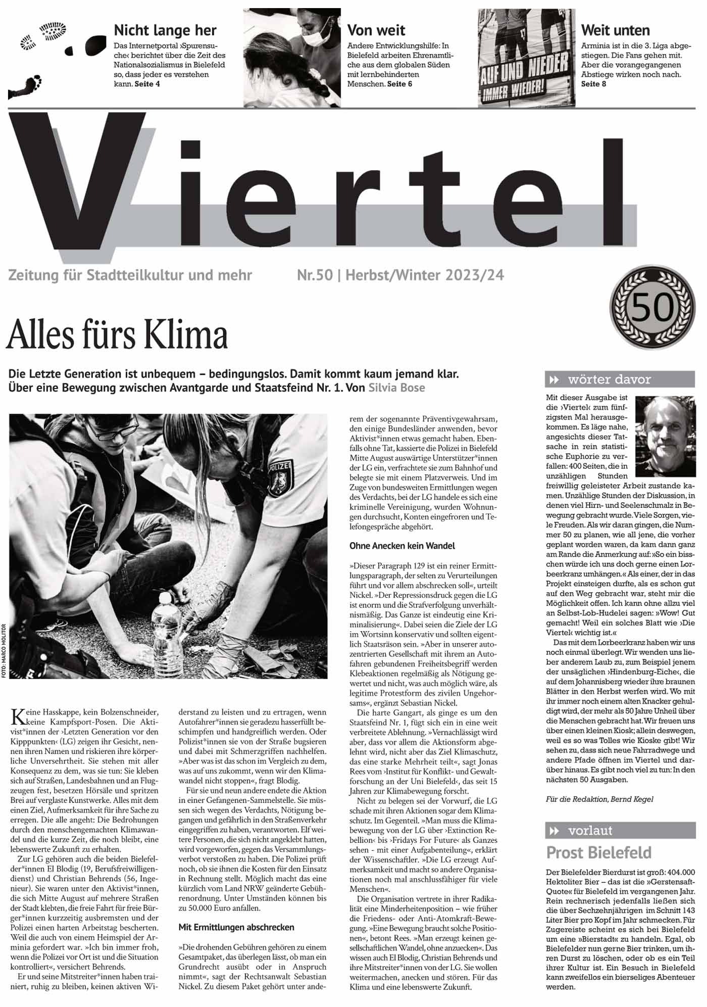 Die aktuelle Ausgabe der Stadtteilzeitung "Viertel"